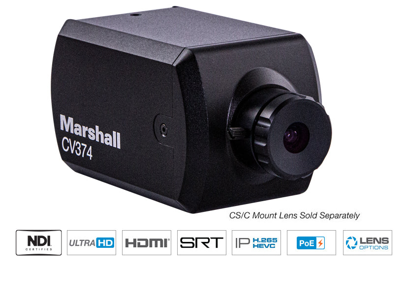 CV374  Compact 4K (UHD) Camera NDI HX3 & HDMI